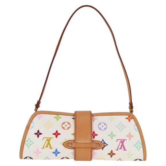 LOUIS VUITTON Multicolor Shirley Shoulder Bag White M40049 LV Auth 118391SV - Picture 1 of 14
